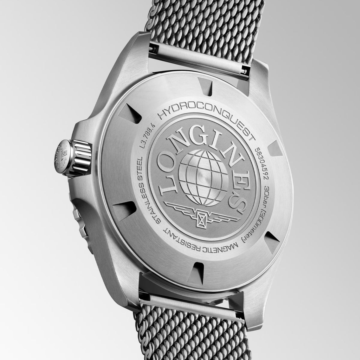 HydroConquest 42mm Black Dial Stainless Steel Watch