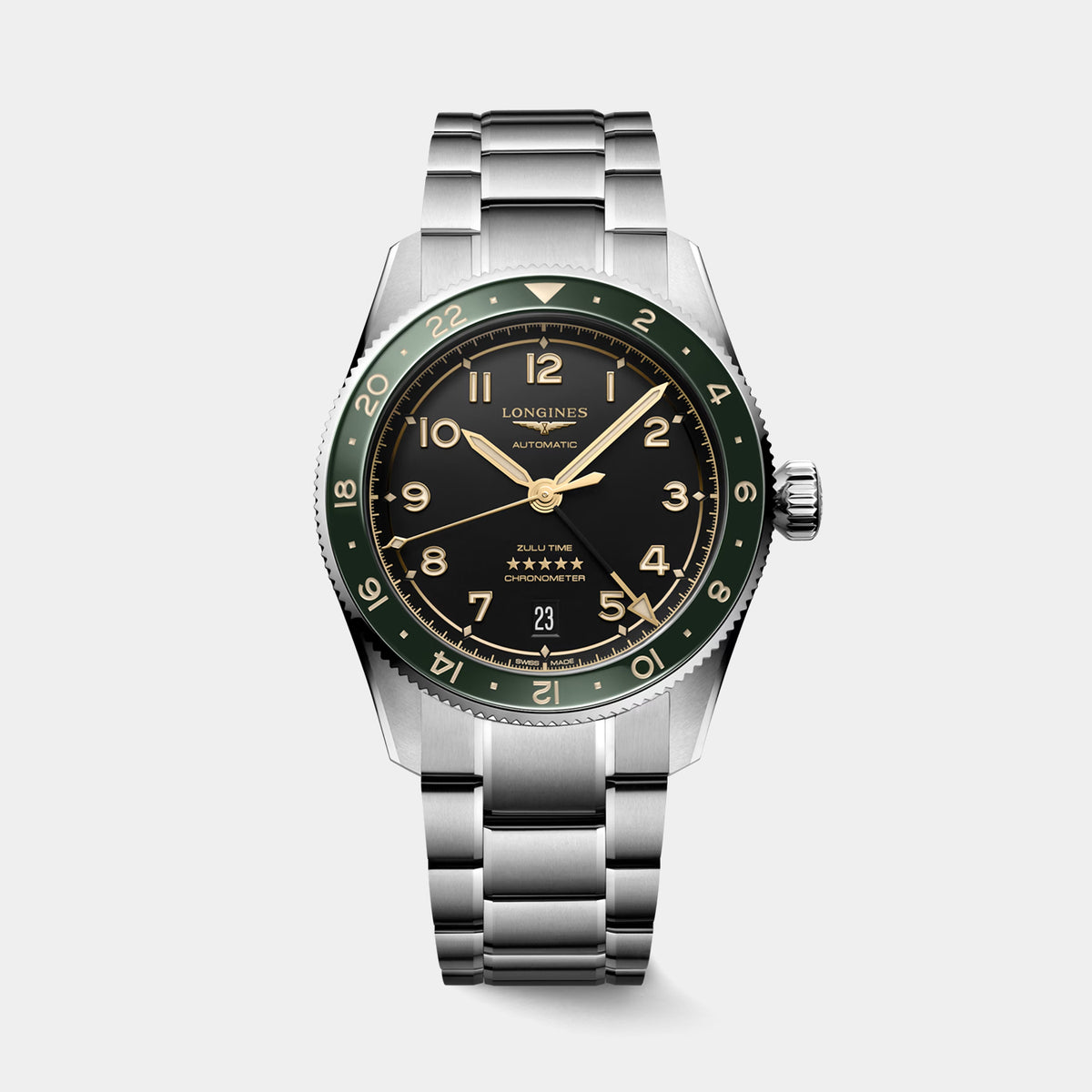 Spirit Zulu Time 39mm Anthracite Dial Stainless Steel Watch