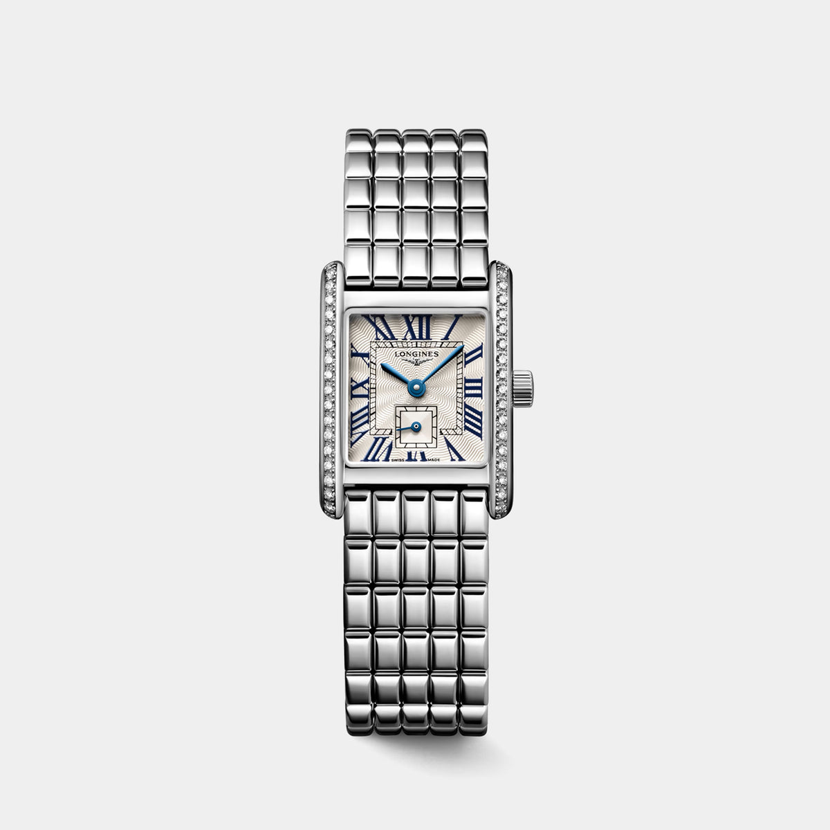 Mini DolceVita 21.5 x 29mm Diamond Silver Dial Stainless Steel Watch