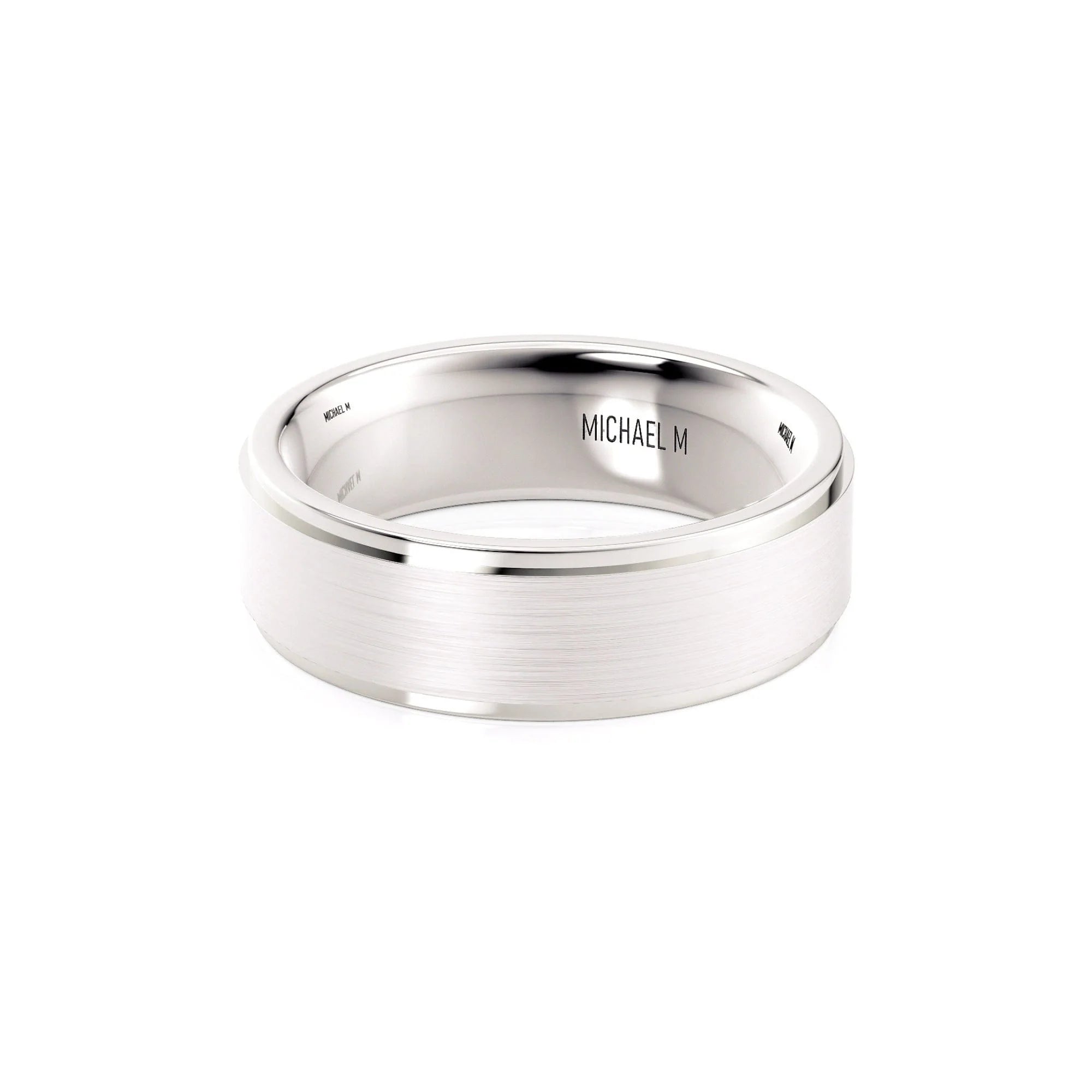 Classic Brushed Wedding Ring Platinum – MB103