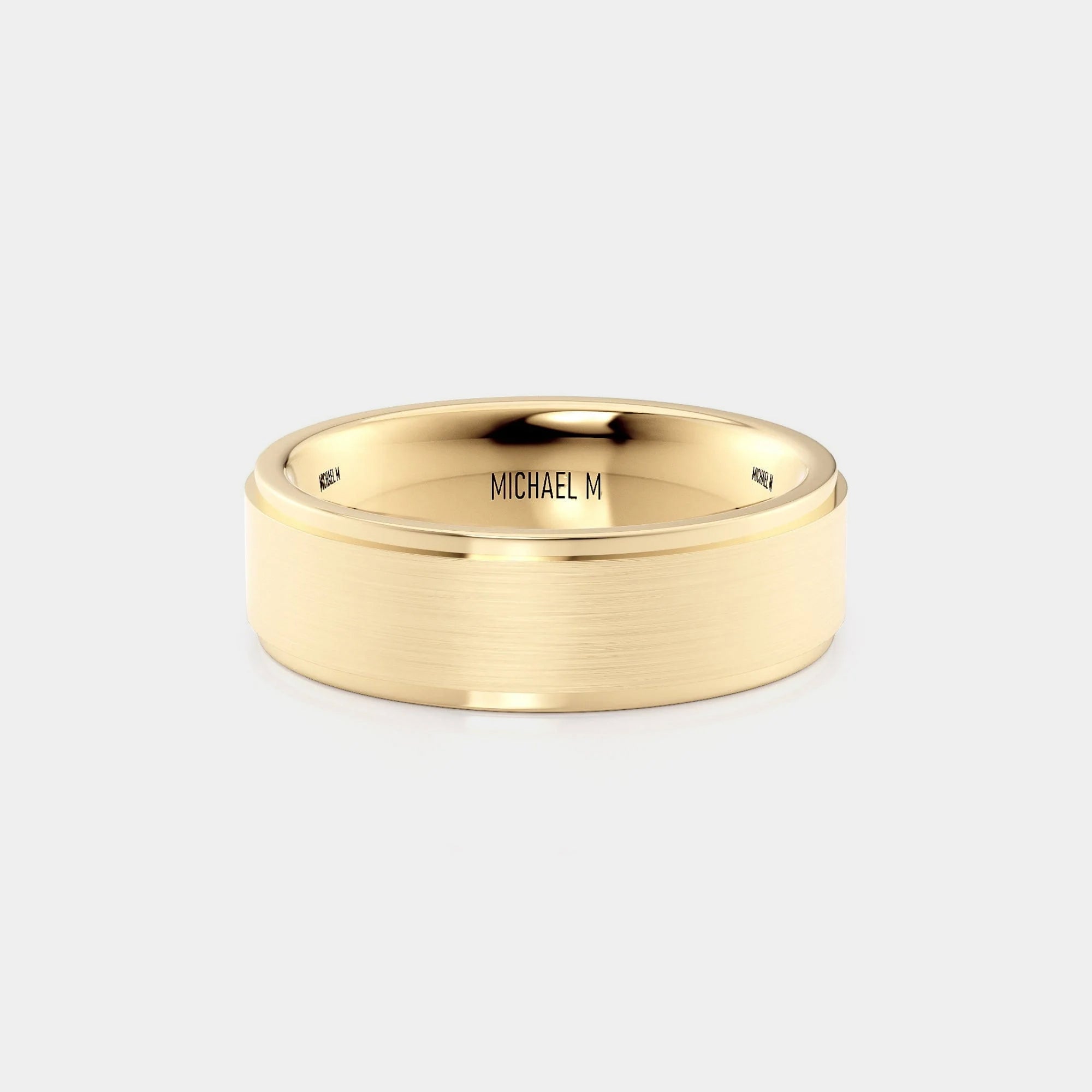 Classic Brushed Wedding Ring 14k Yellow Gold – MB103