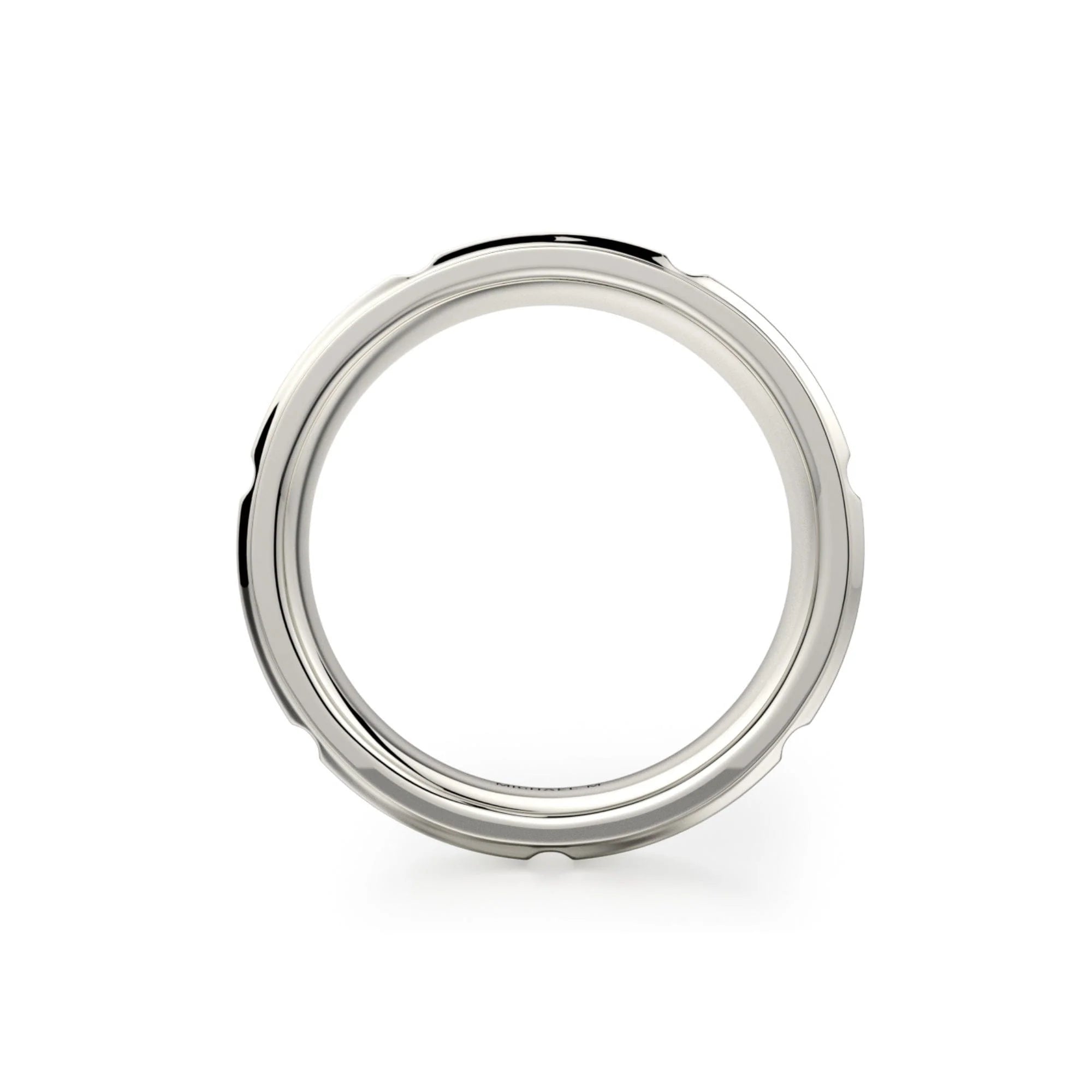 Modern Brushed Wedding Ring Platinum – MB108