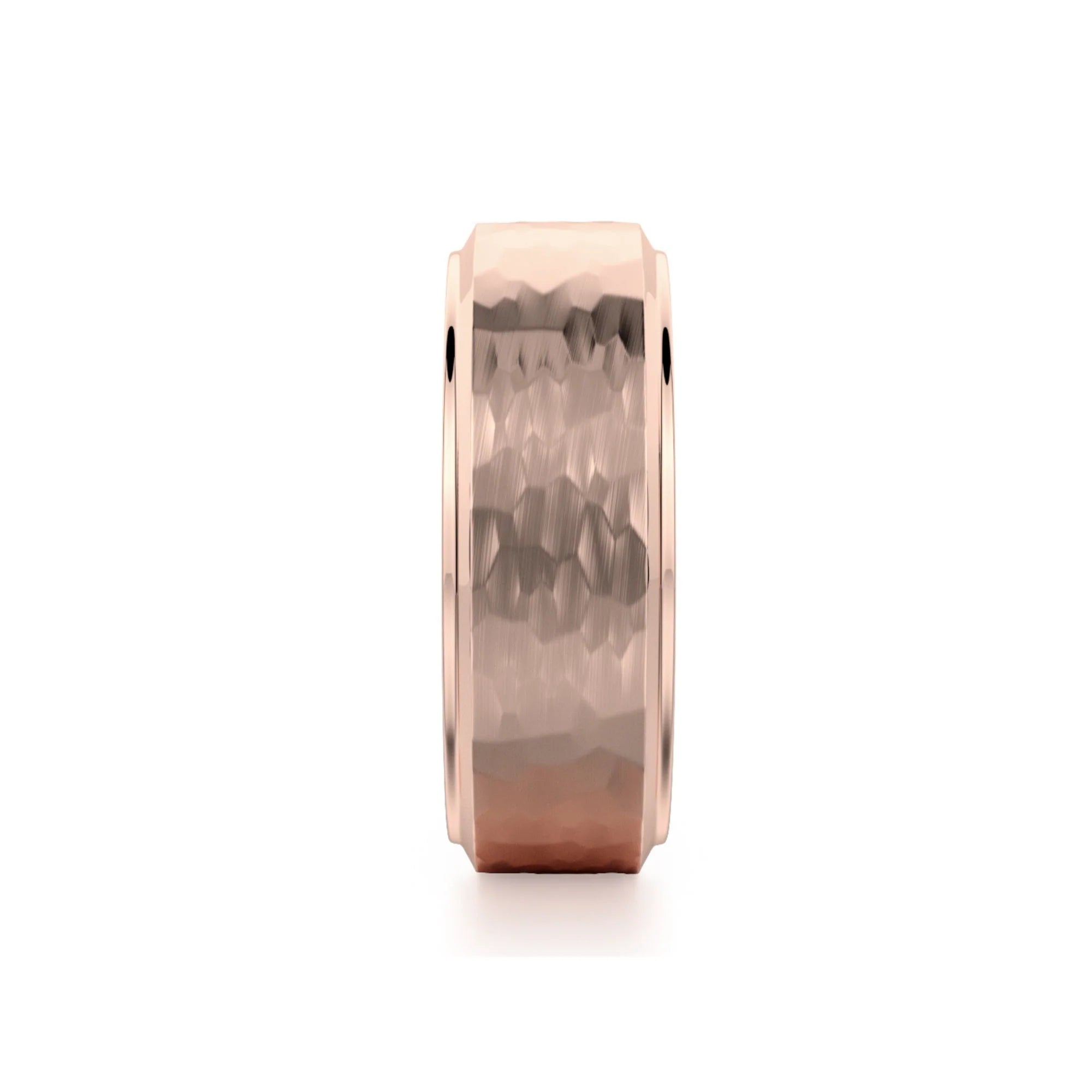 Hammered Wedding Ring 14k Rose Gold – MB114