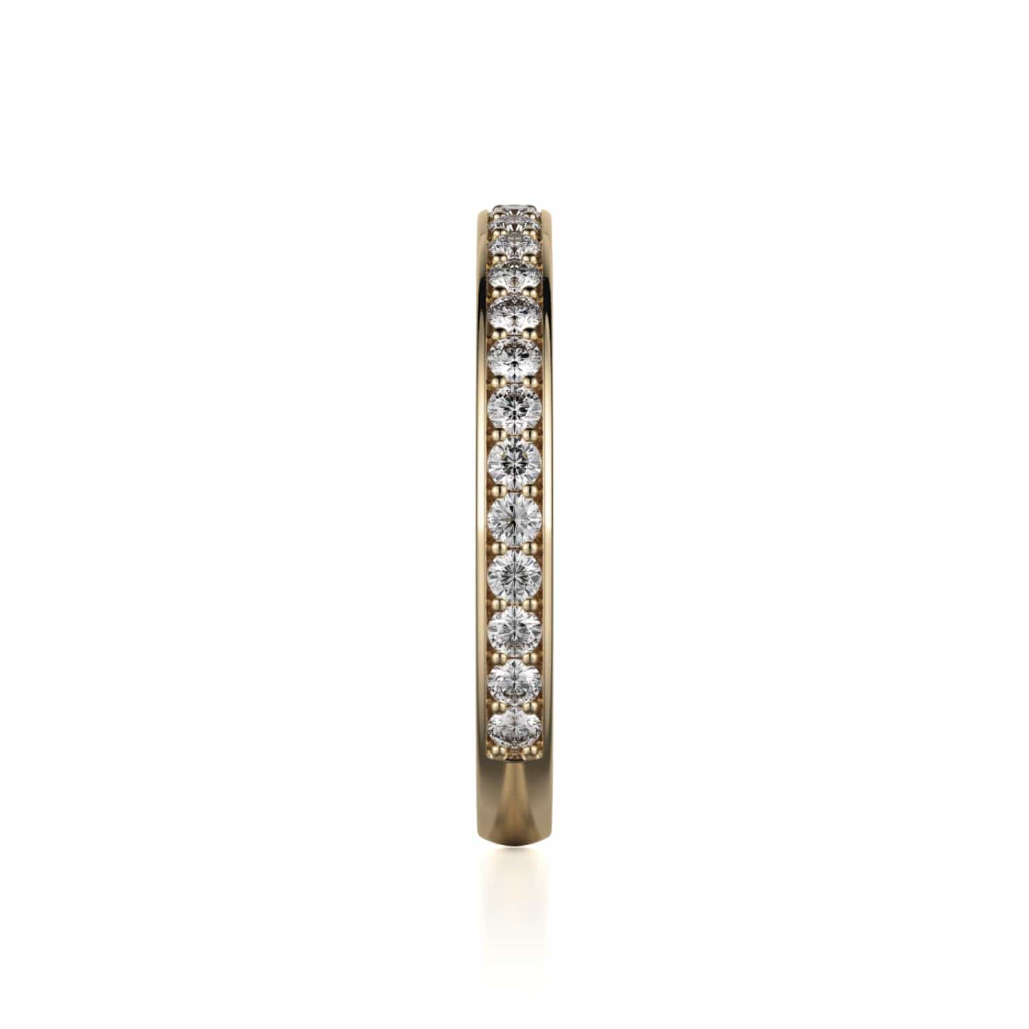 Channel Set Diamond Wedding Ring 18k Yellow Gold - R324B