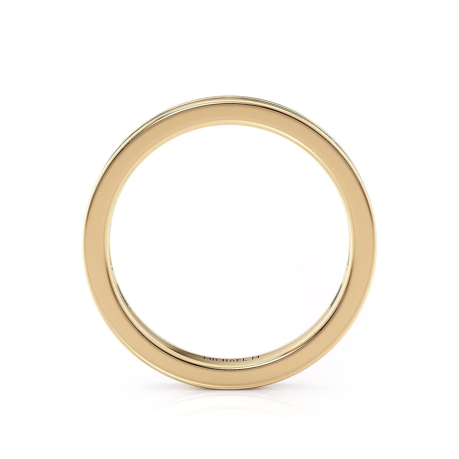 Channel Baguette Wedding Ring 18k Yellow Gold - R820B