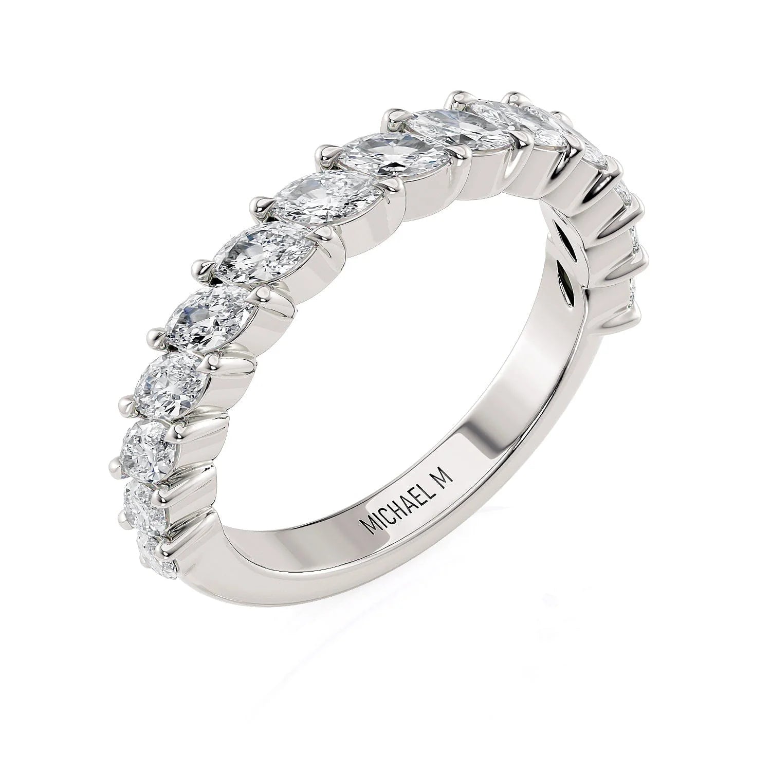 Marquise Diamond Wedding Ring Platinum - R827B