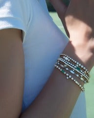 Fancy Cut Staggered Diamond Tennis Bracelet