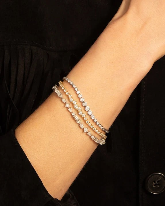Fancy Cut Diamond Tennis Bracelet