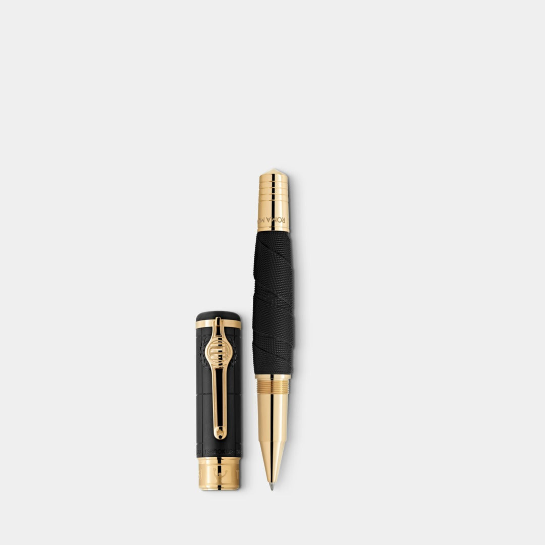 Black and gold pen set on a white background