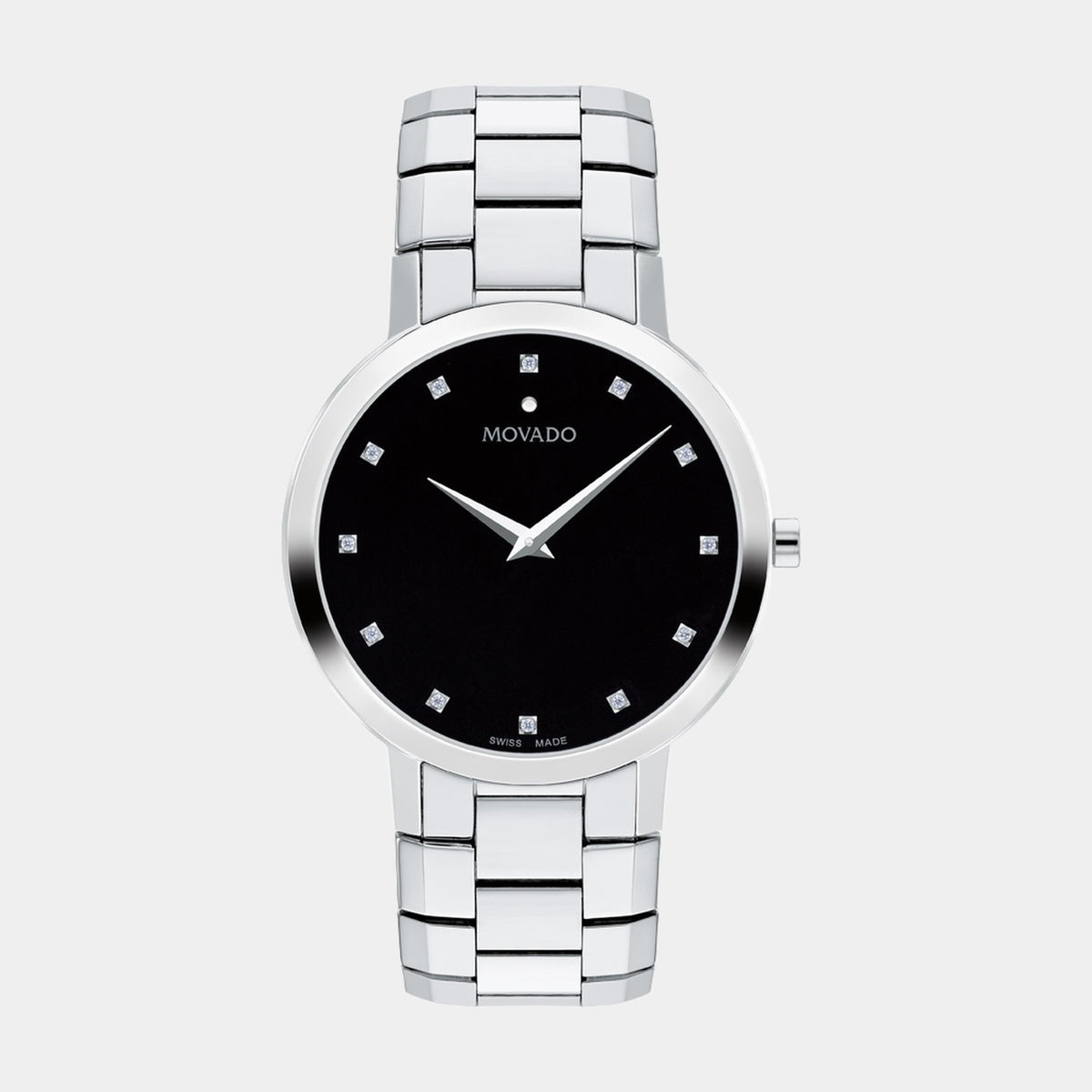 Faceto 39 mm - Black Dial on Stainless Steel Bracelet