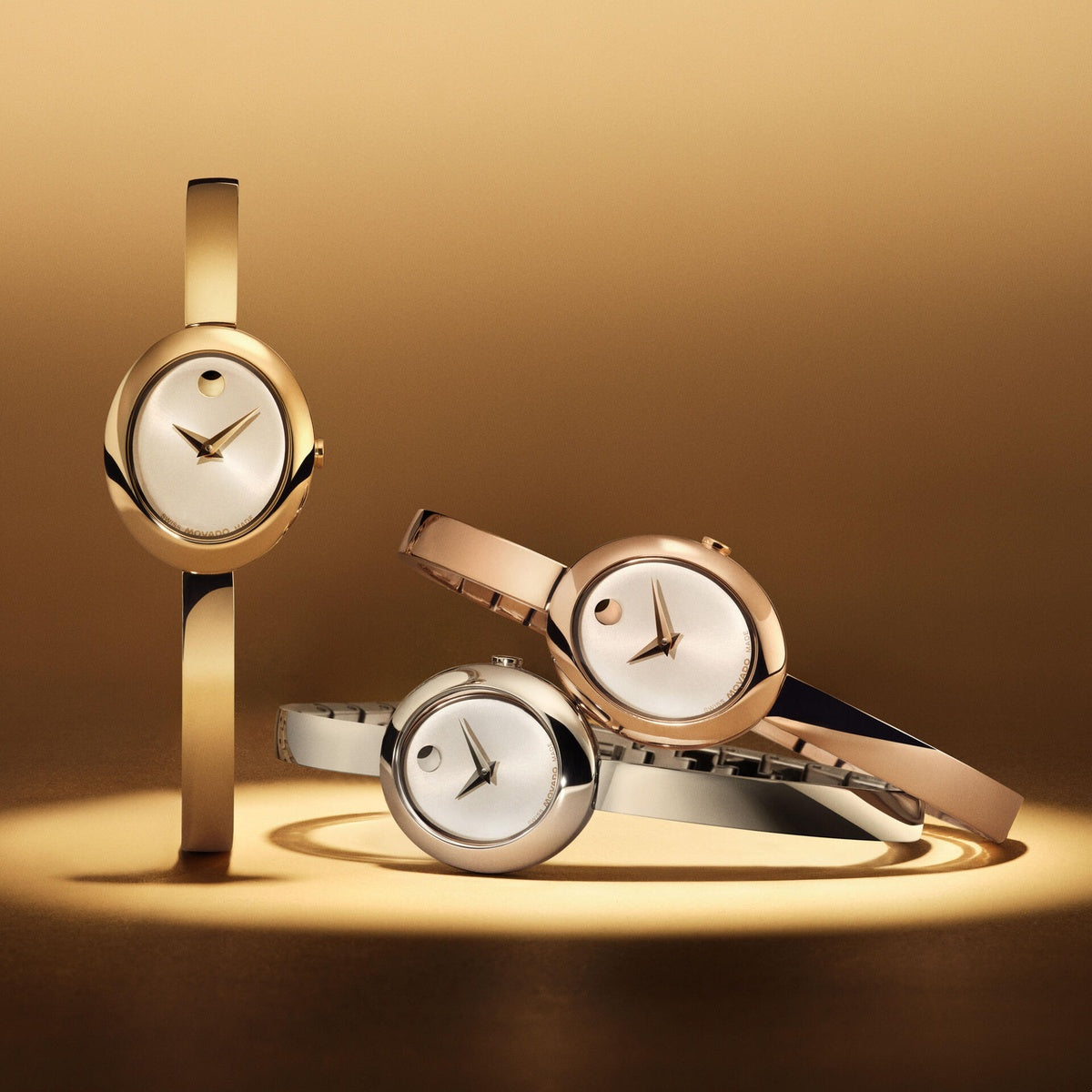 Museum Bangle - Silver White Dial on Bracelet