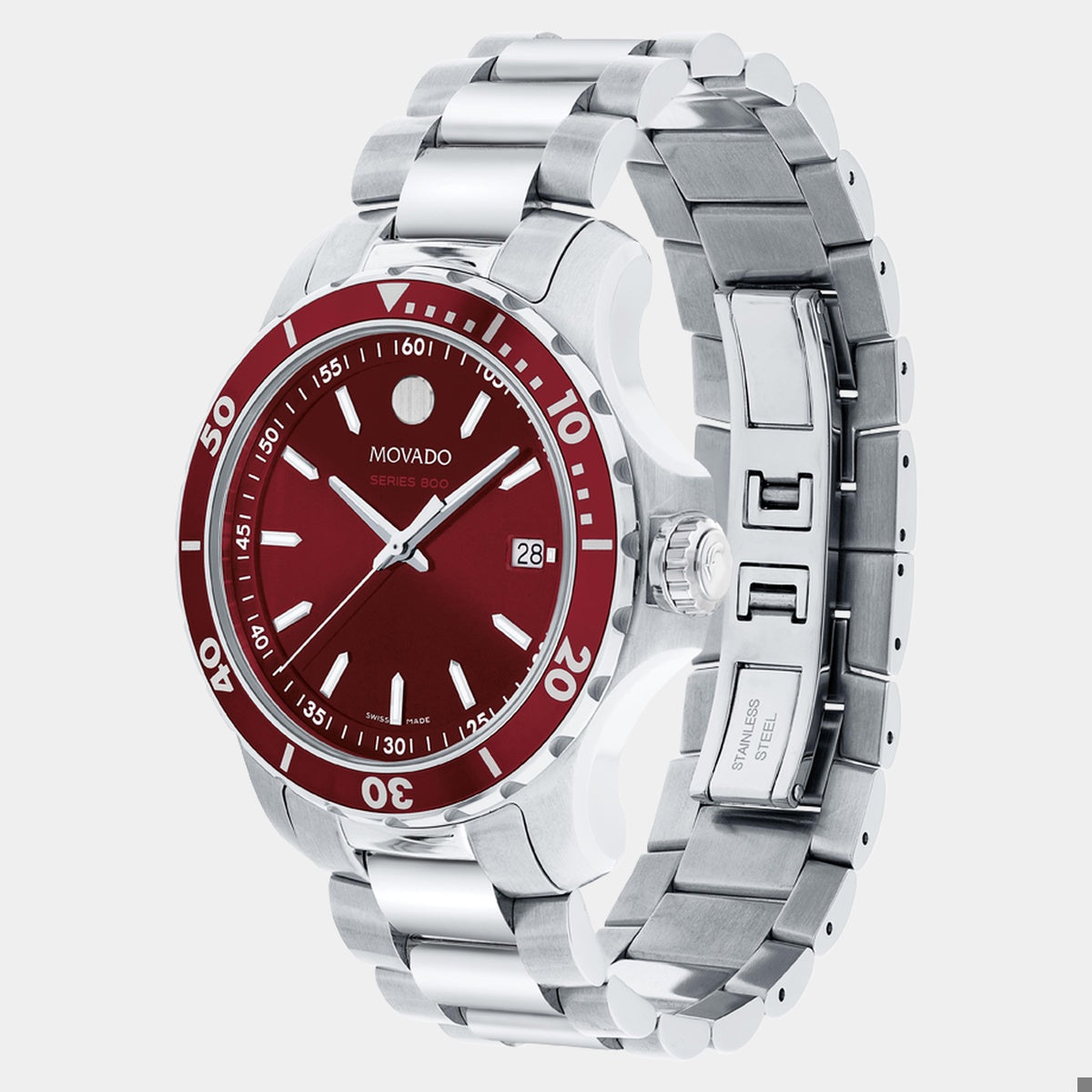 Series 800 40 mm - Red Dial on Bracelet