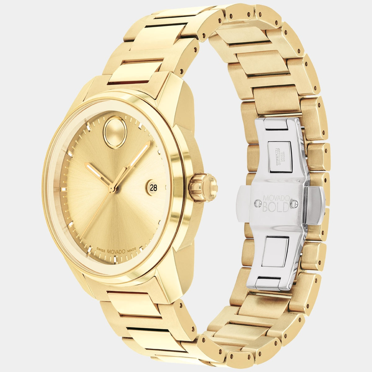 BOLD Verso 42 mm - Gold Dial on Bracelet