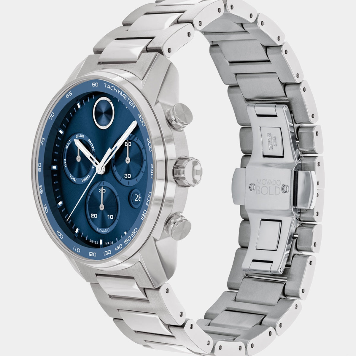 BOLD Verso Chronograph 44 mm - Blue Dial on Bracelet