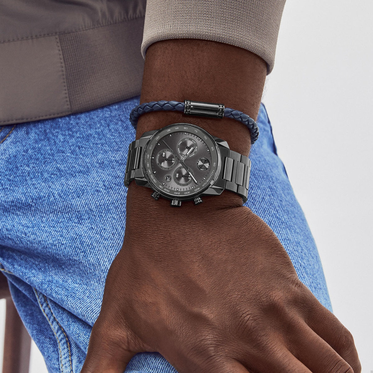 BOLD Verso Chronograph 44 mm - Grey Dial on Bracelet