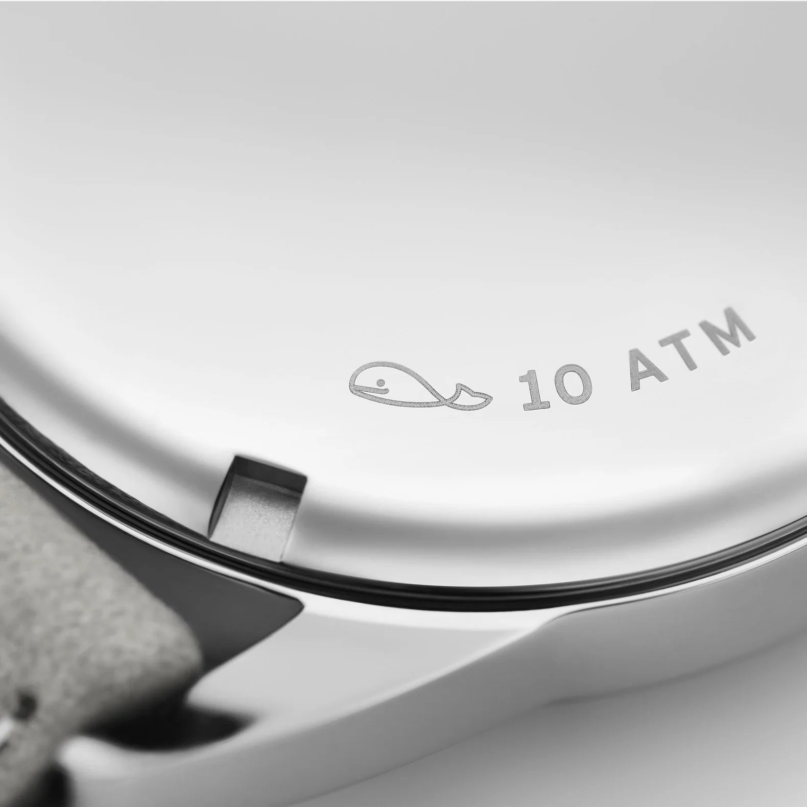NOMOS Glashütte Club Campus 36mm watch, closeup of caseback.