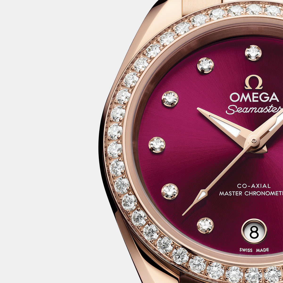 Seamaster Aqua Terra 150M 30mm Burgundy Diamond Sedna™ Gold Watch
