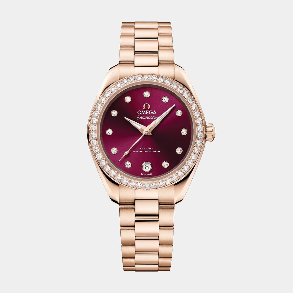 Seamaster Aqua Terra 150M 30mm Burgundy Diamond Sedna™ Gold Watch