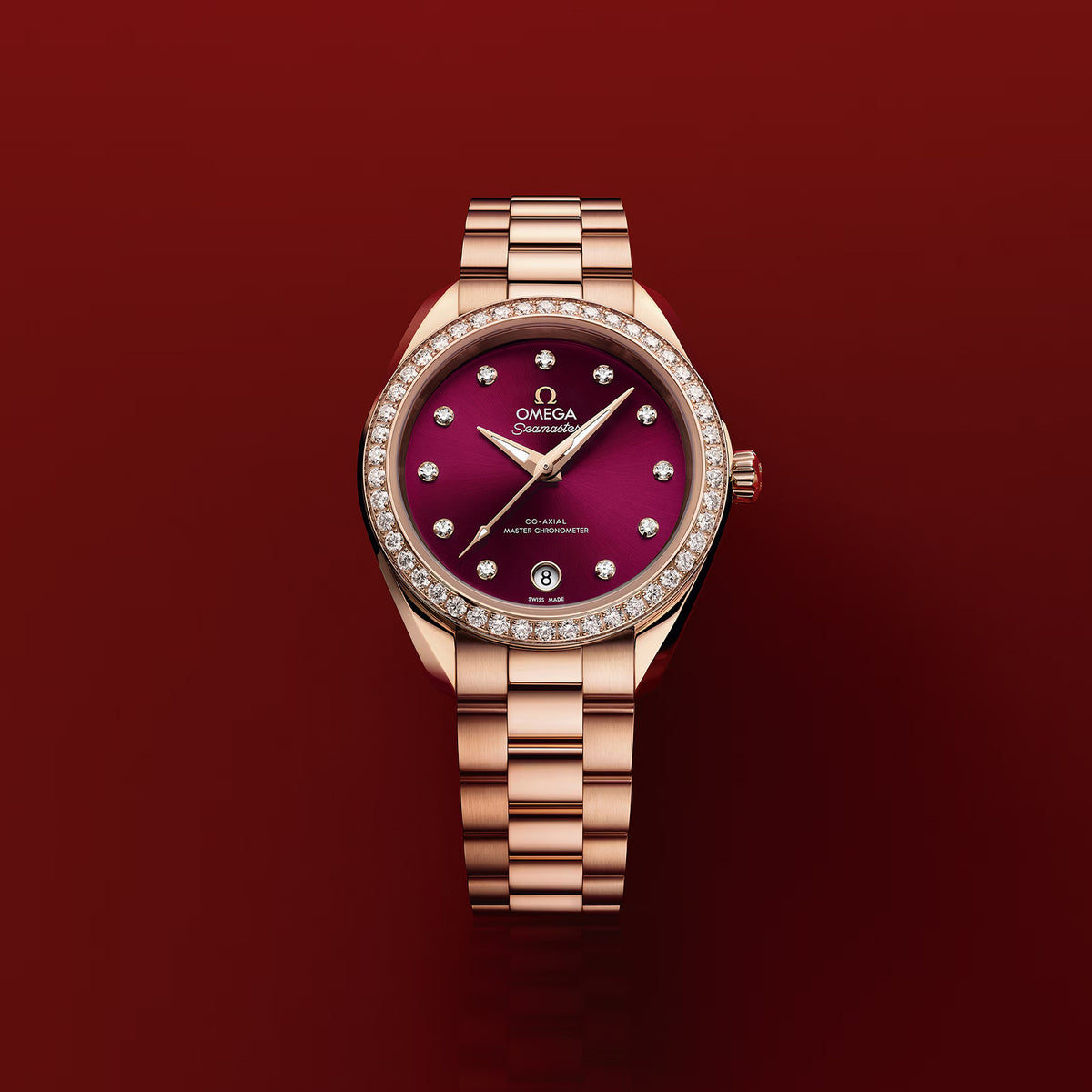 Seamaster Aqua Terra 150M 30mm Burgundy Diamond Sedna™ Gold Watch