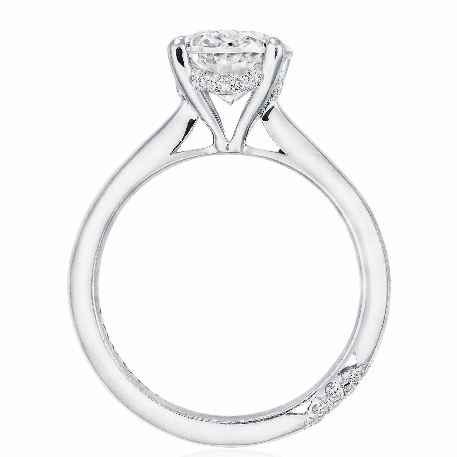 Round Solitaire Platinum Engagement Ring - HT2671