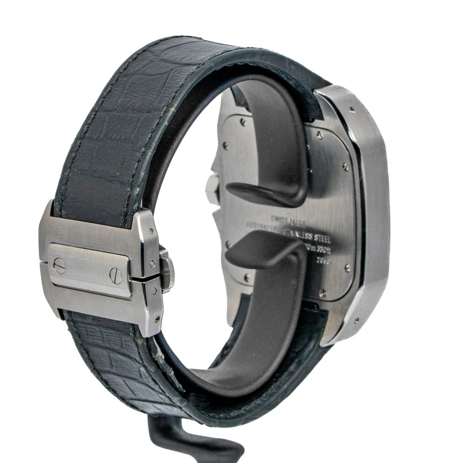 Cartier Santos 100 White Dial on Strap - W20073XB