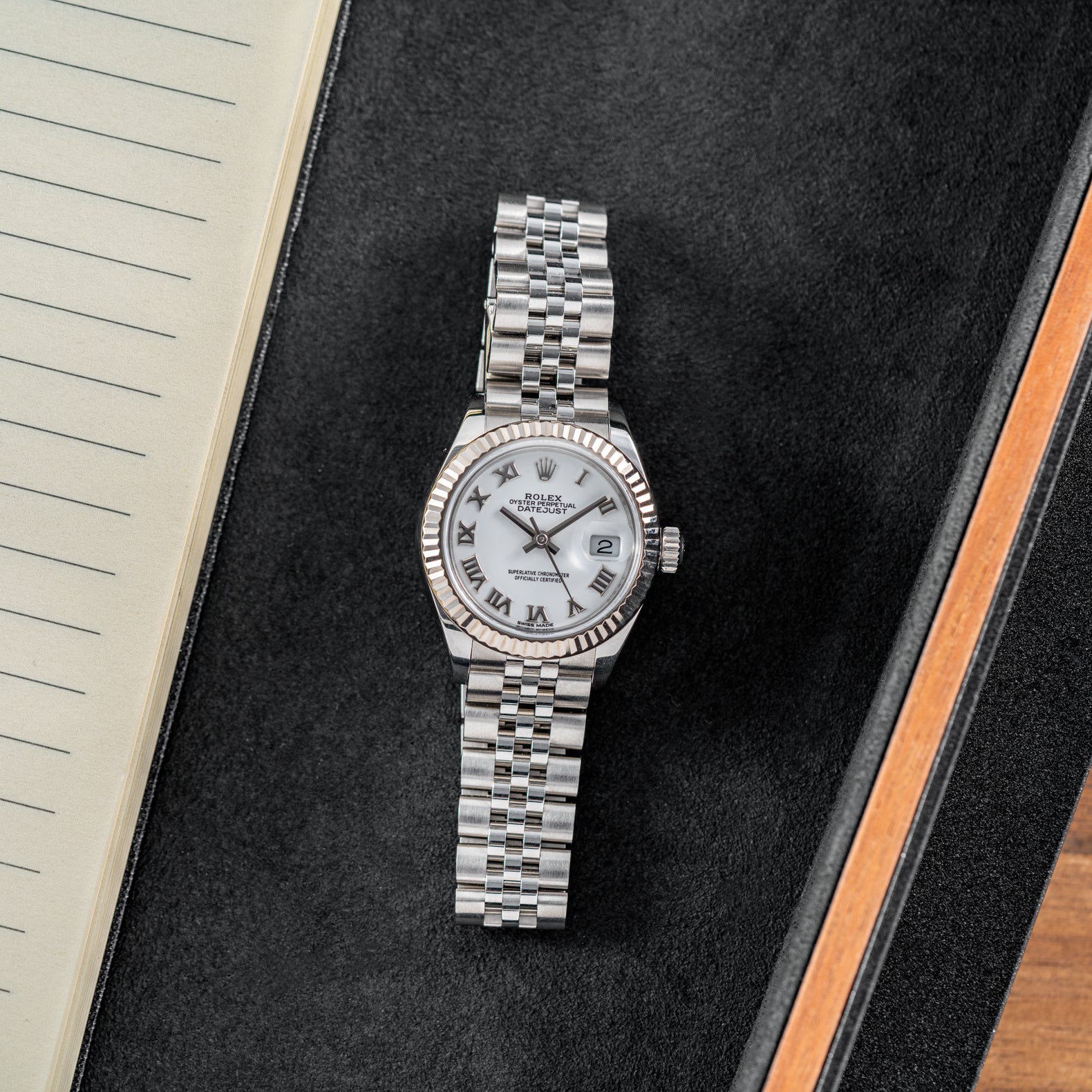 Rolex Lady-Datejust 28mm White Roman Dial - 279174