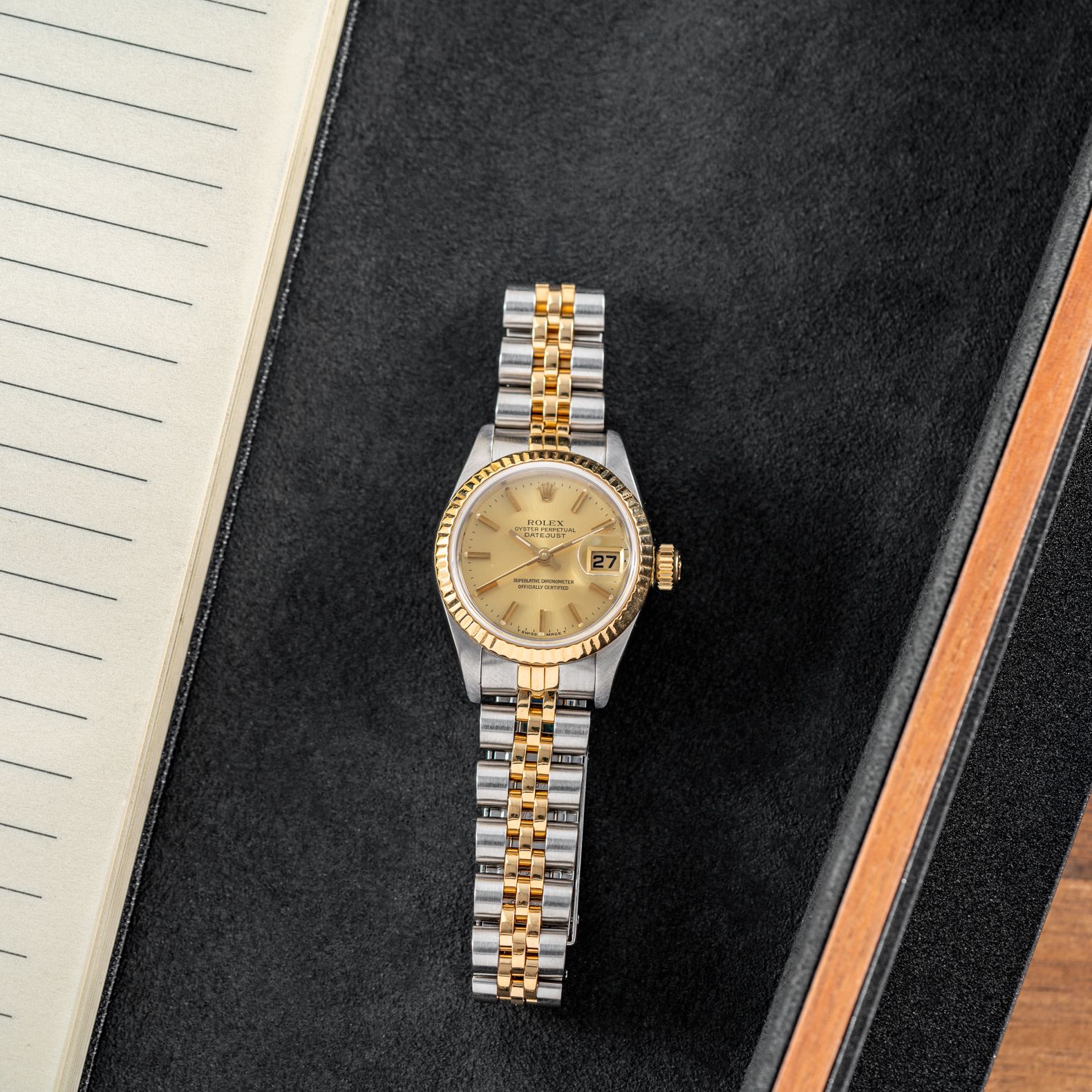 Rolex Lady-Datejust 26mm Gold Dial - 69173