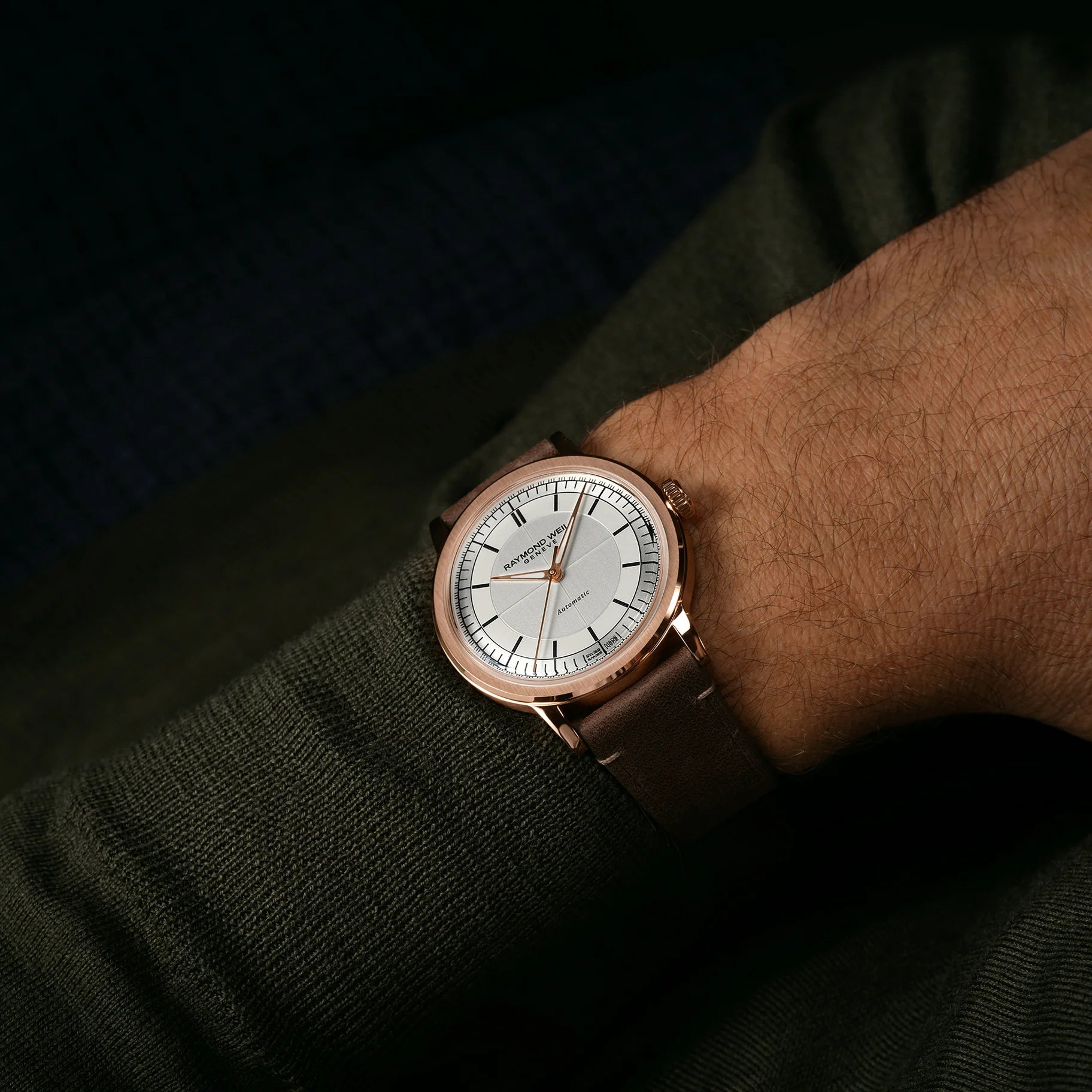 Millesime 39mm Rose Gold Tone - Silver Dial on Strap