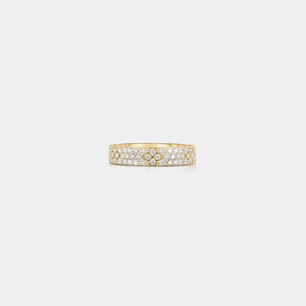 Love in Verona Pavé Diamond Ring in 18K Yellow Gold