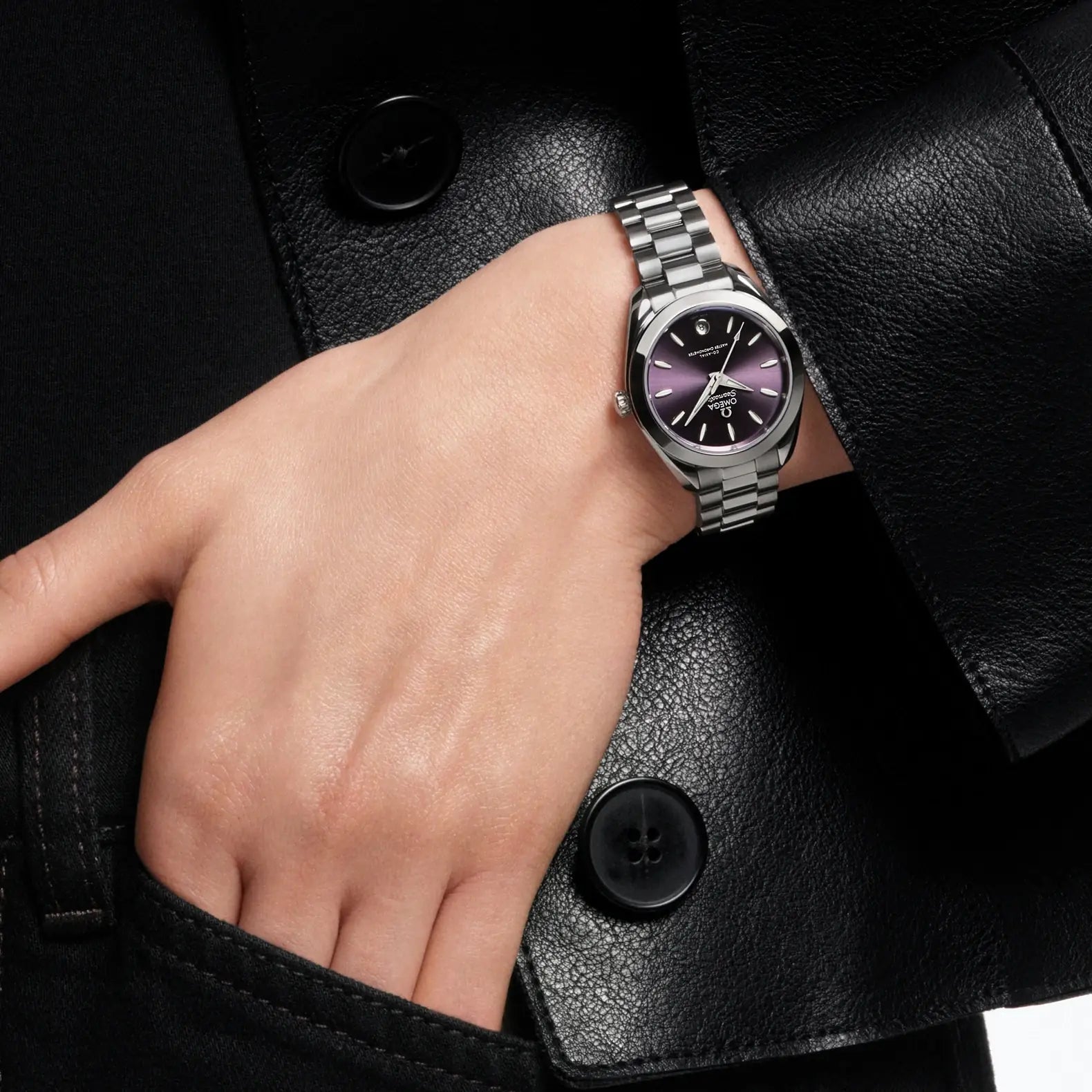 Seamaster Aqua Terra 30mm - Purple Dial on Bracelet