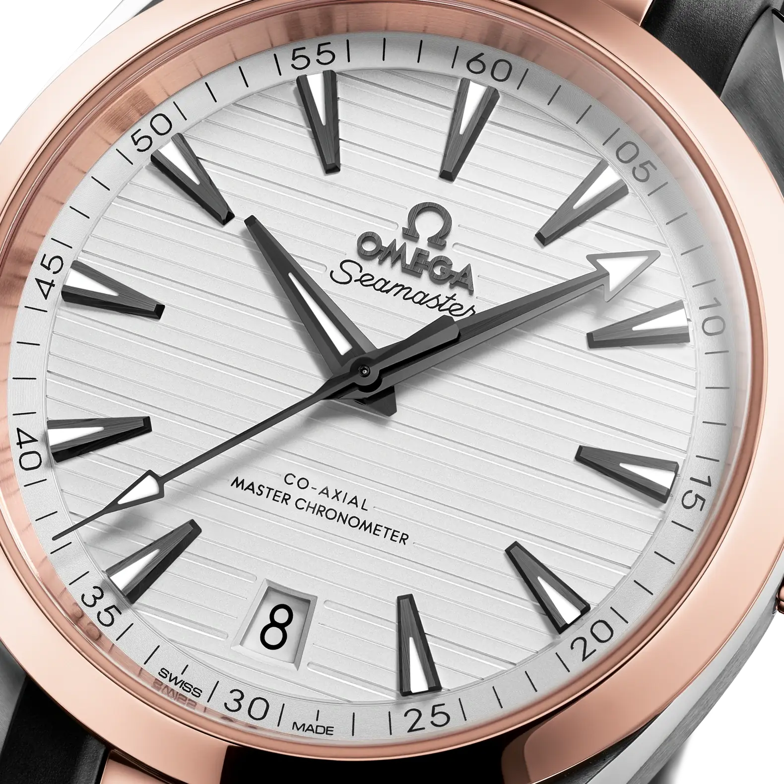 Seamaster Aqua Terra Two-Tone 41mm - Silver Dial on Rubber
