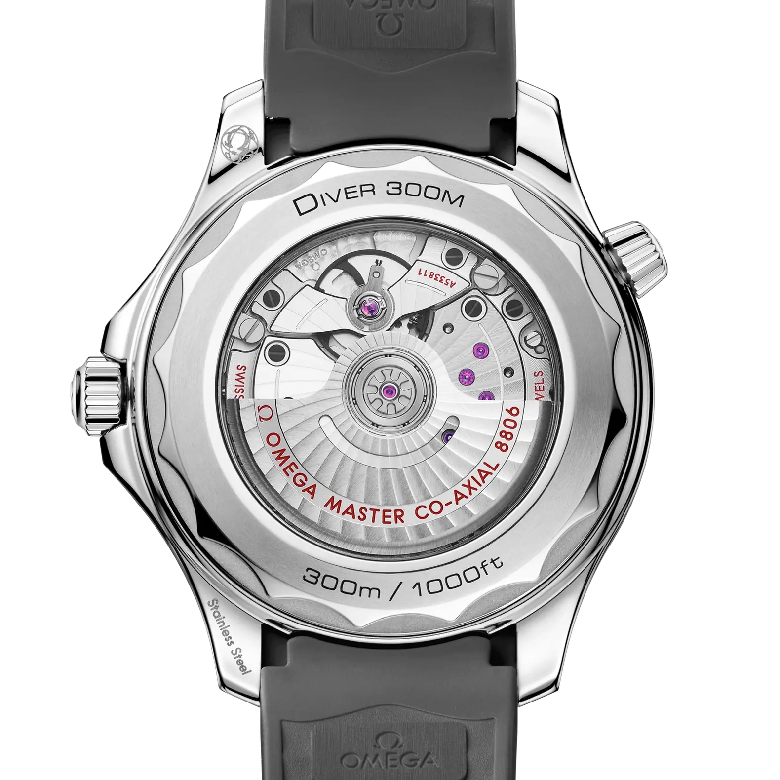 Seamaster Diver 300M - Titanium Bezel Silver Dial on Rubber Strap