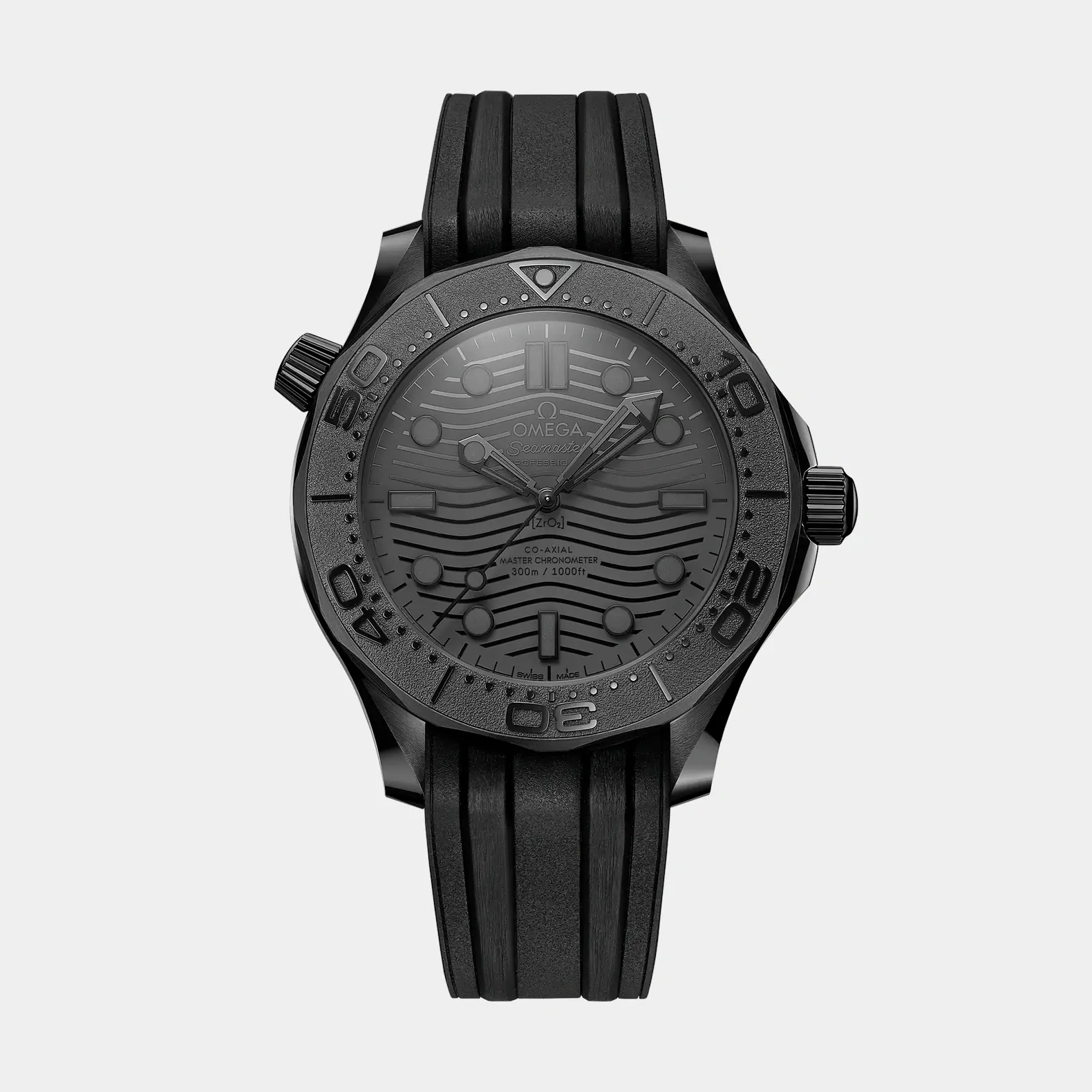 Seamaster Diver 300M 43.5mm - Black Ceramic on Rubber Strap