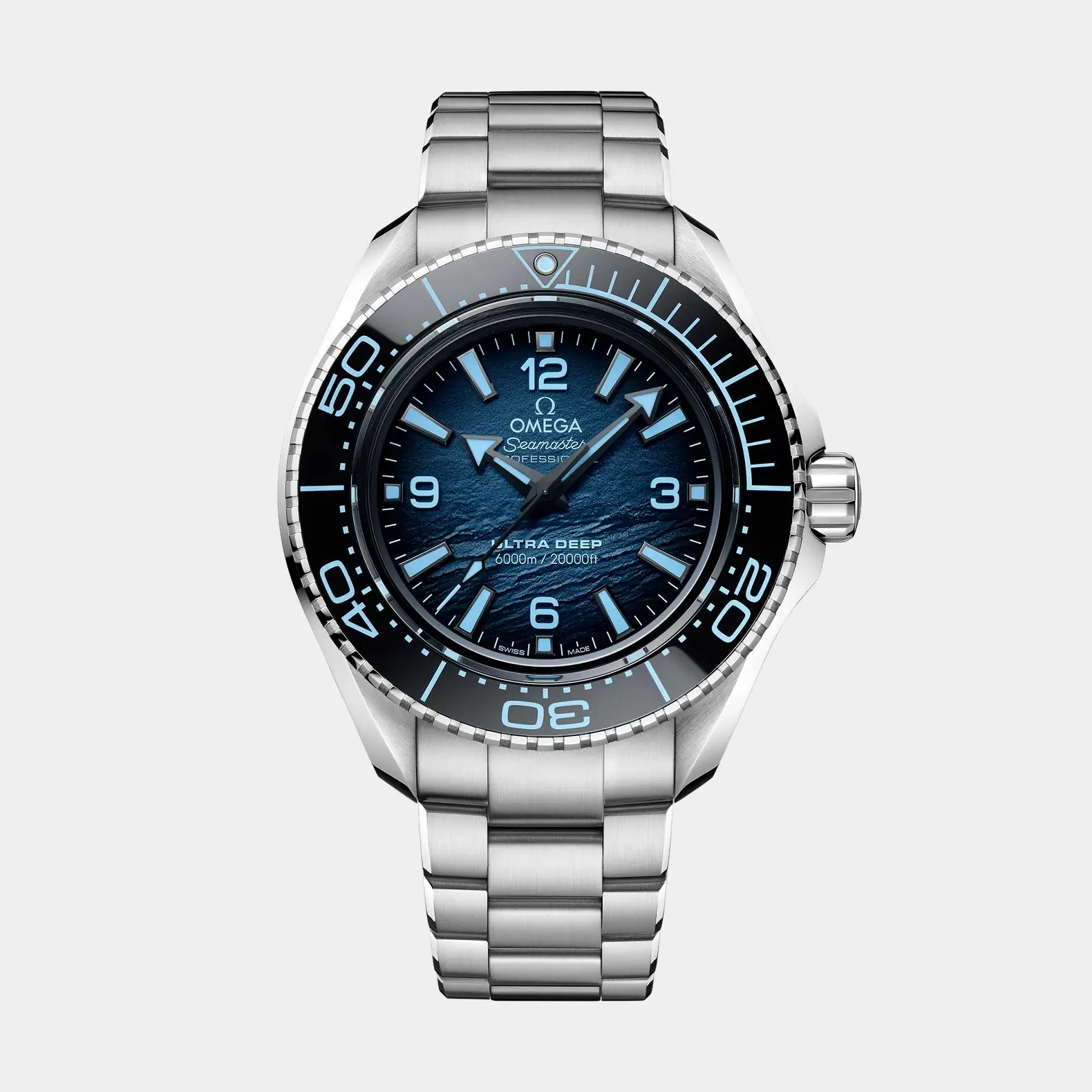 Seamaster Planet Ocean 6000M - Blue Textured Dial on Bracelet