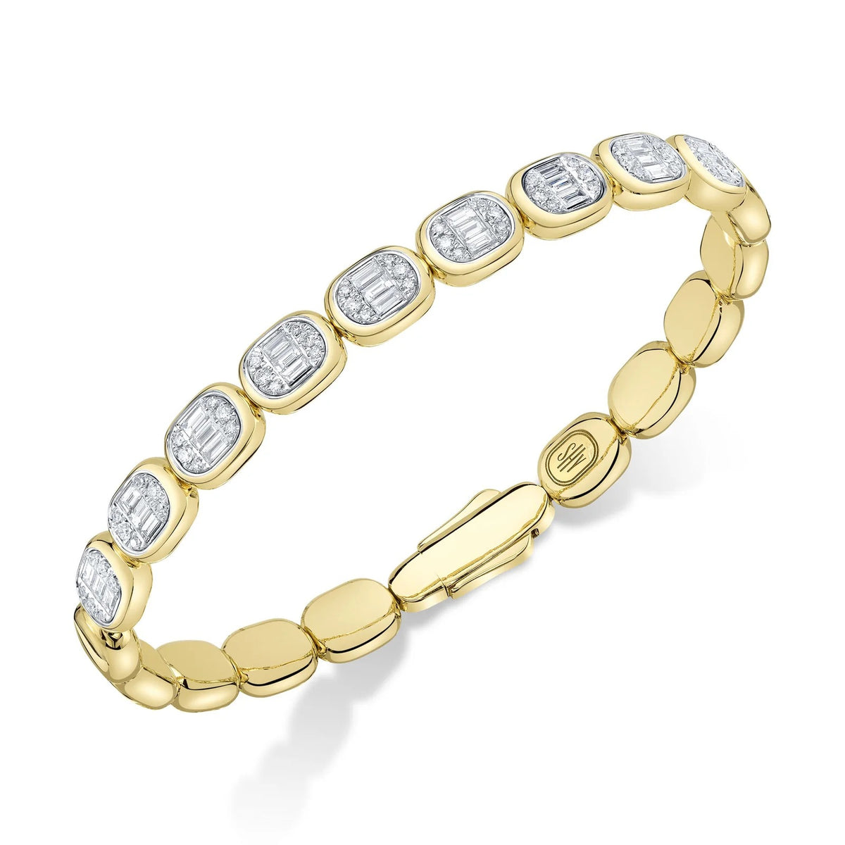 Icon Lumeria 1.00 CTW Diamond Baguette Bangle in 14K Yellow Gold