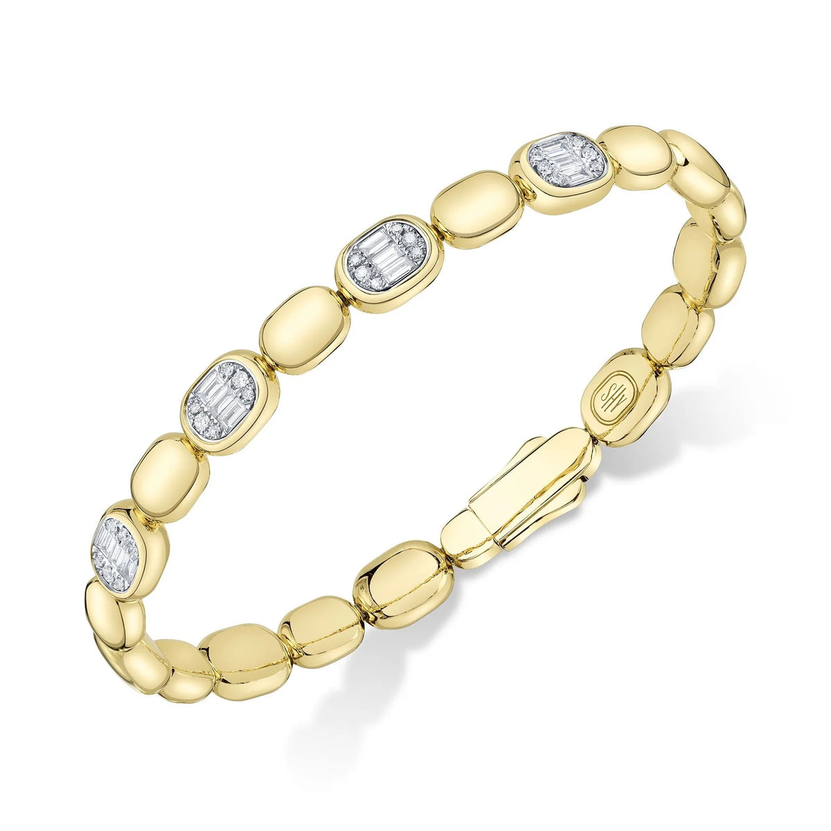 Icon Lumeria 0.40CT Diamond Baguette Bangle in 14K Yellow Gold