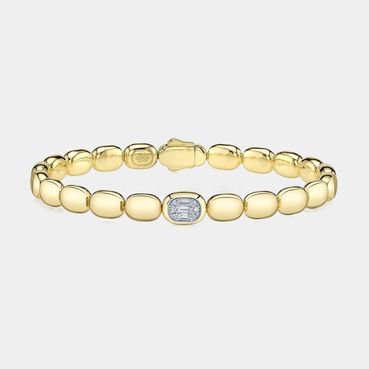 Icon Lumeria 0.10ct Diamond Baguette Bangle in 14K Yellow Gold