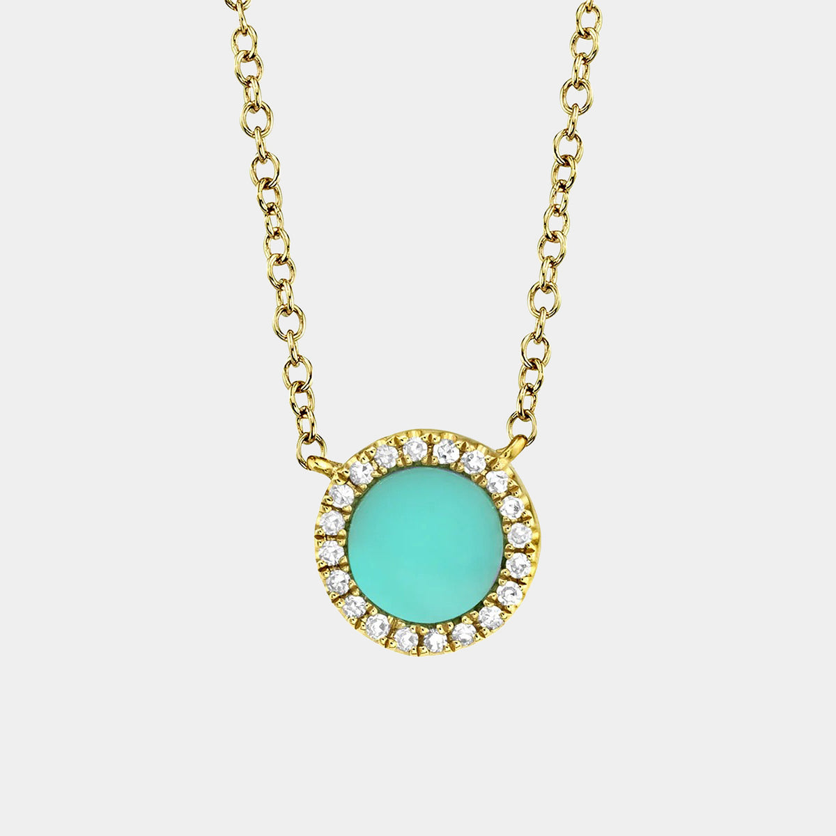Kate Diamond & Composite Turquoise Necklace