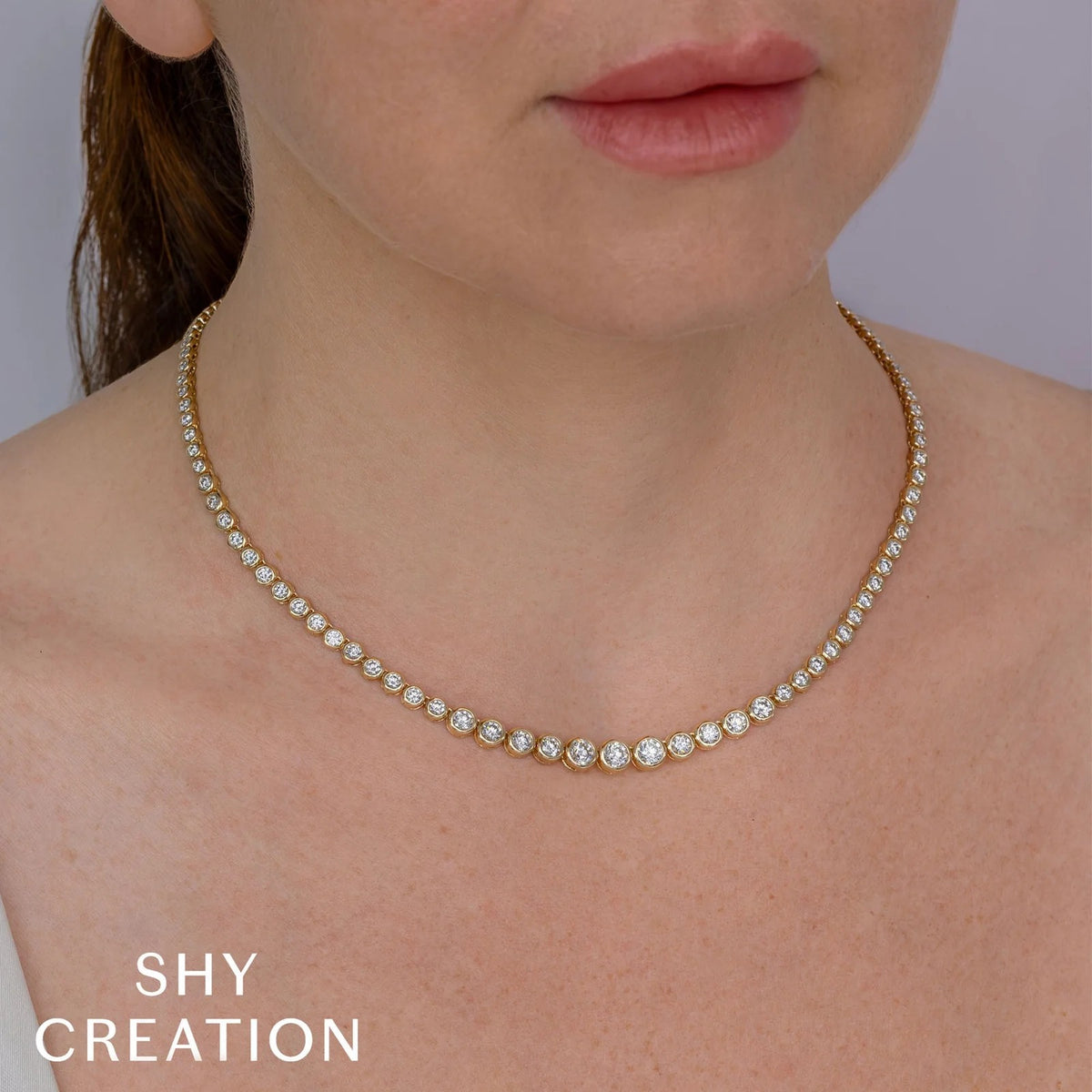 Bailey 5.70CT Diamond Bezel Tennis Necklace