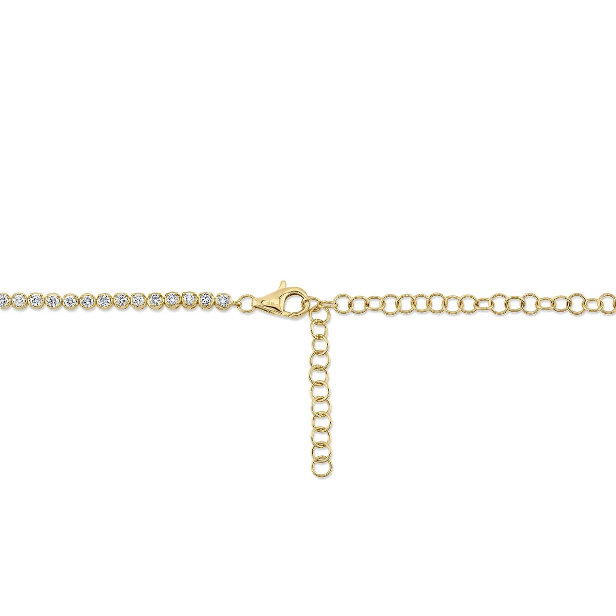 Diana 6.75 CTW Diamond Tennis Necklace in 14K Yellow Gold