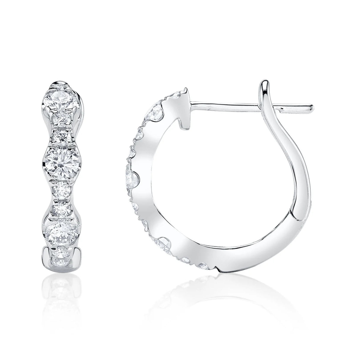Kate 1.00CT Diamond Hoop Earrings