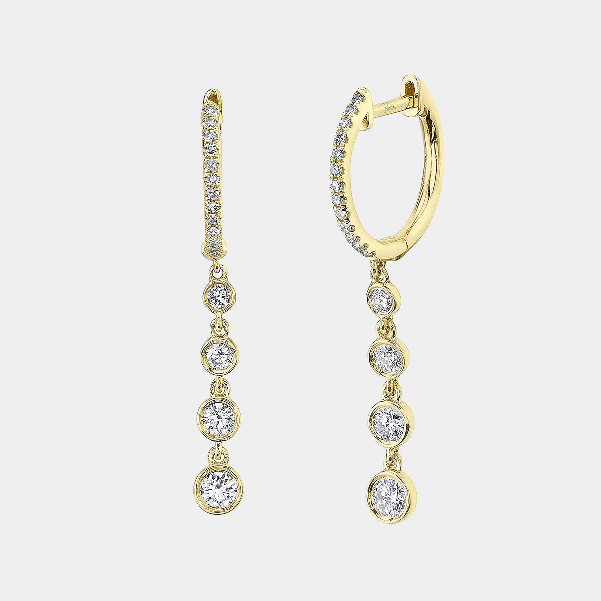 Bailey 0.45CT Diamond Bezel Drop Earrings
