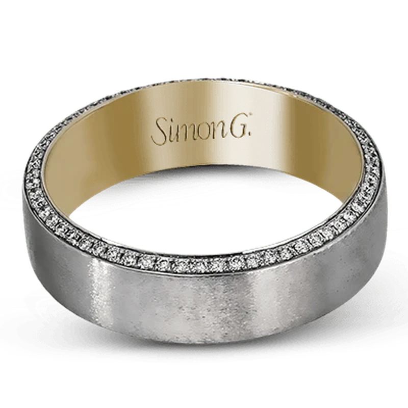 Diamond Accent Wedding Ring 14k White/Yellow Gold - MR2273