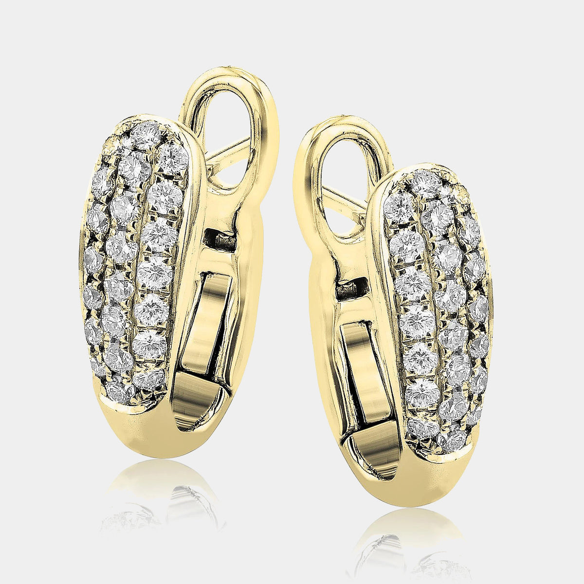 0.38CT Diamond Hoop Earrings