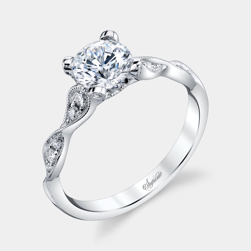Round Vintage Diamond Engagement Ring - SJU2143R