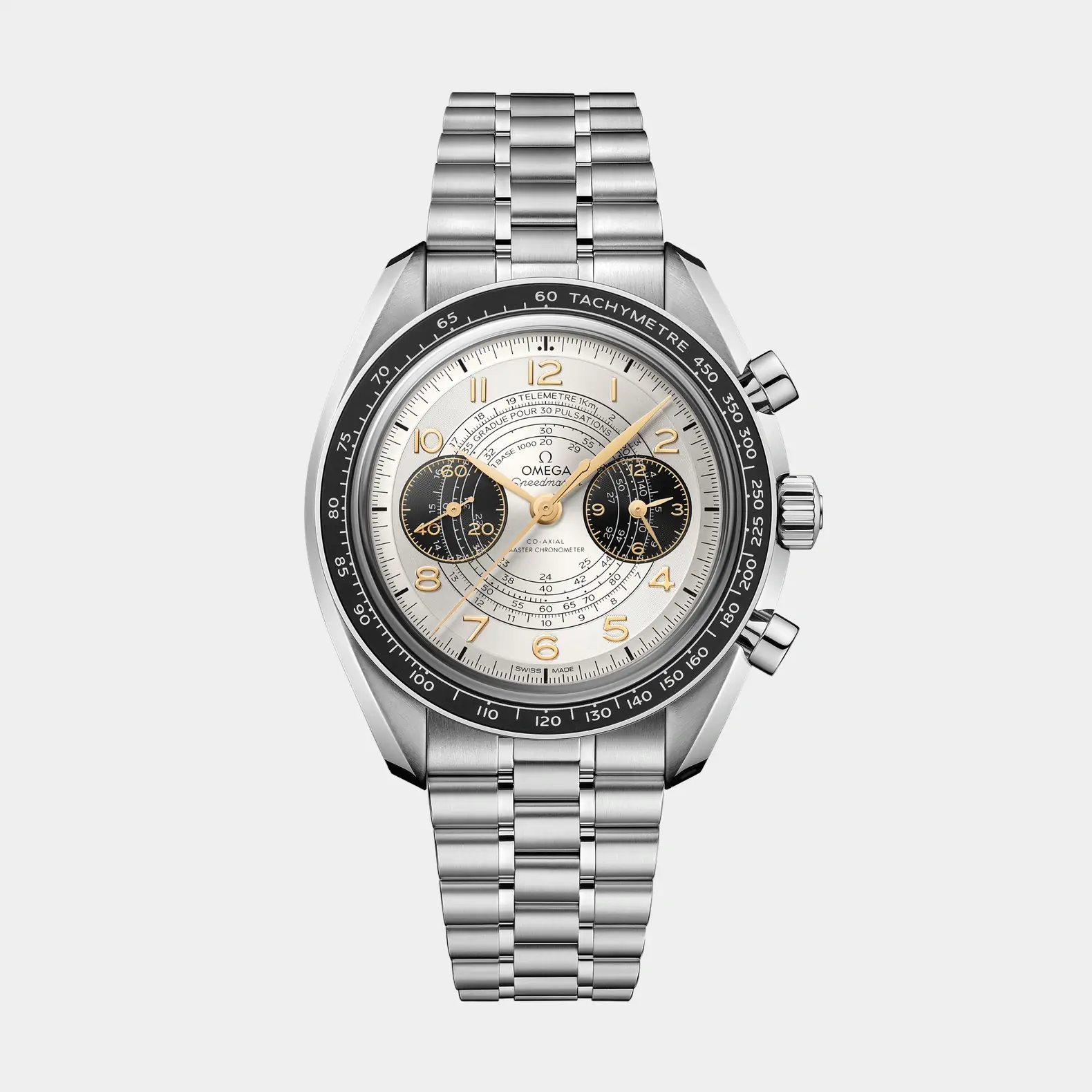 OMEGA Speedmaster クロノグラフ OMEGA | Speedmaster Chronoscope Paris 2024 - Silver Dial with Gold