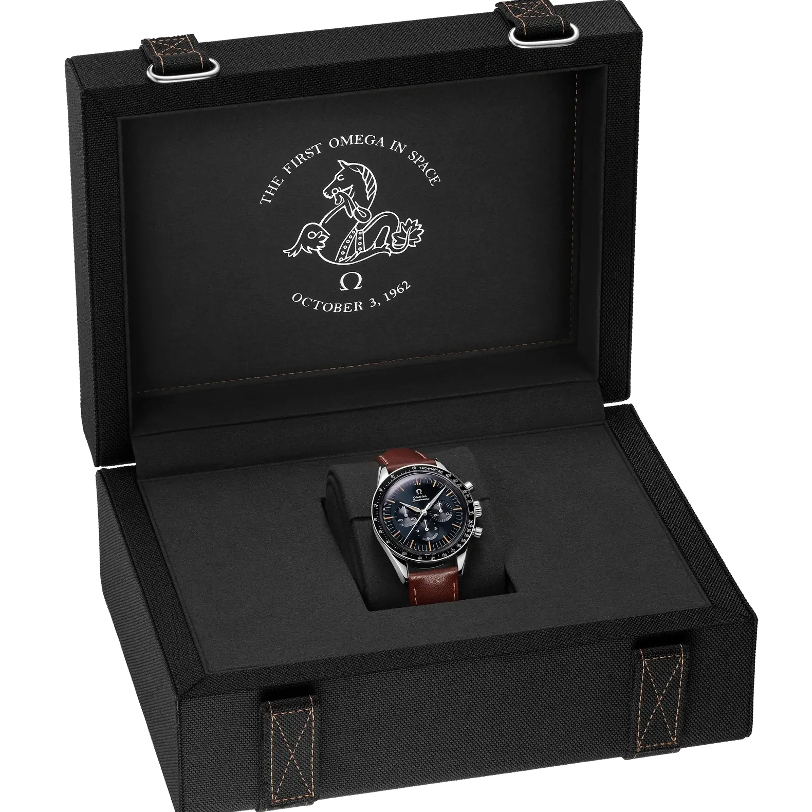 Speedmaster First OMEGA in Space - Blue Dial on Brown Strap