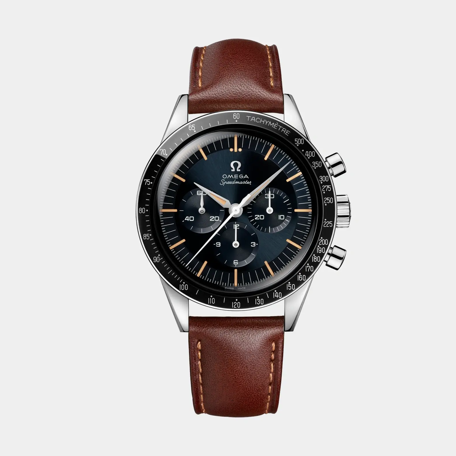 OMEGA | Speedmaster First OMEGA in Space - Blue Dial on Brown Strap