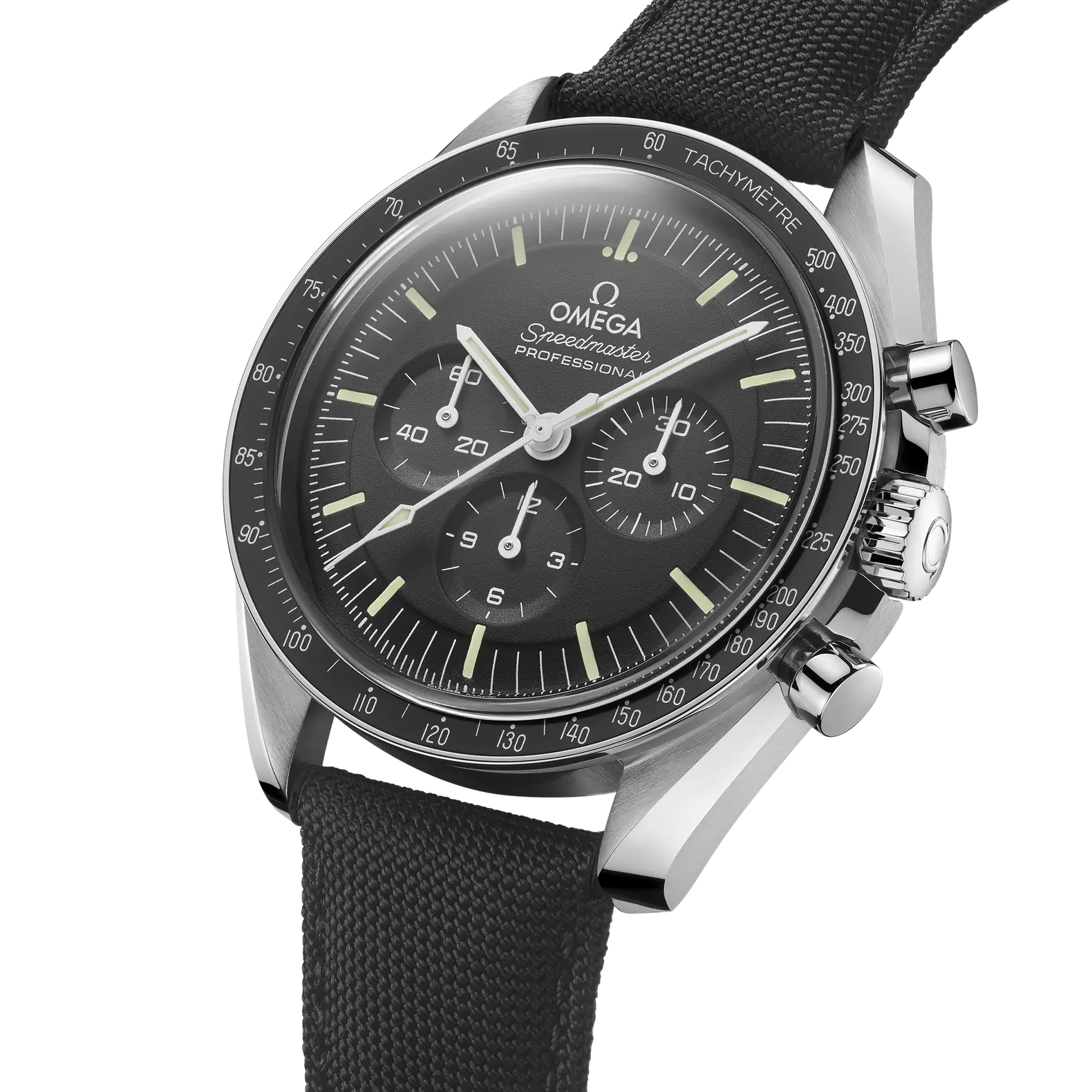 Speedmaster Moonwatch Professional Hesalite - Black Dial on Fabric Strap