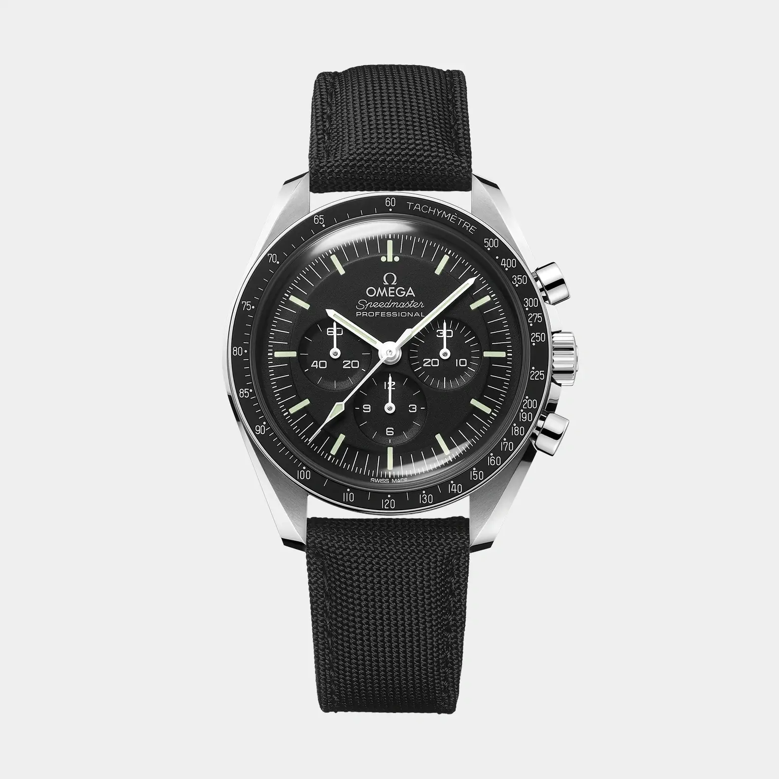 Speedmaster Moonwatch Professional Hesalite - Black Dial on Fabric Strap
